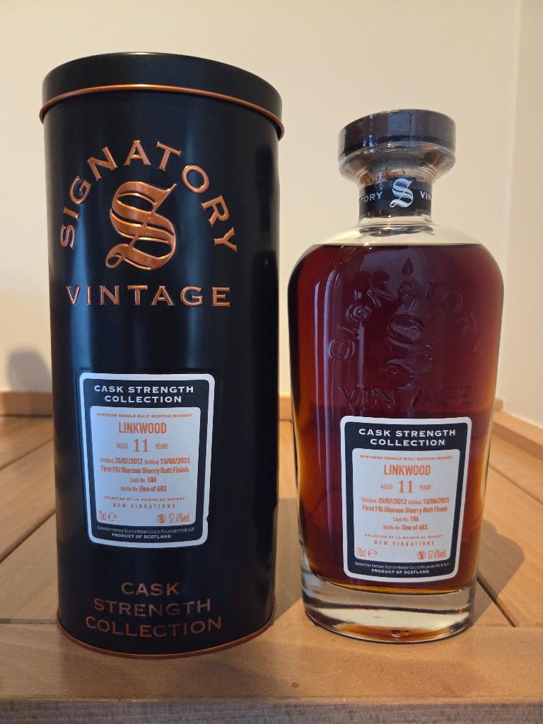Whisky linkwood 11y signatory vintage, Enlèvement ou Envoi, Neuf, Pleine