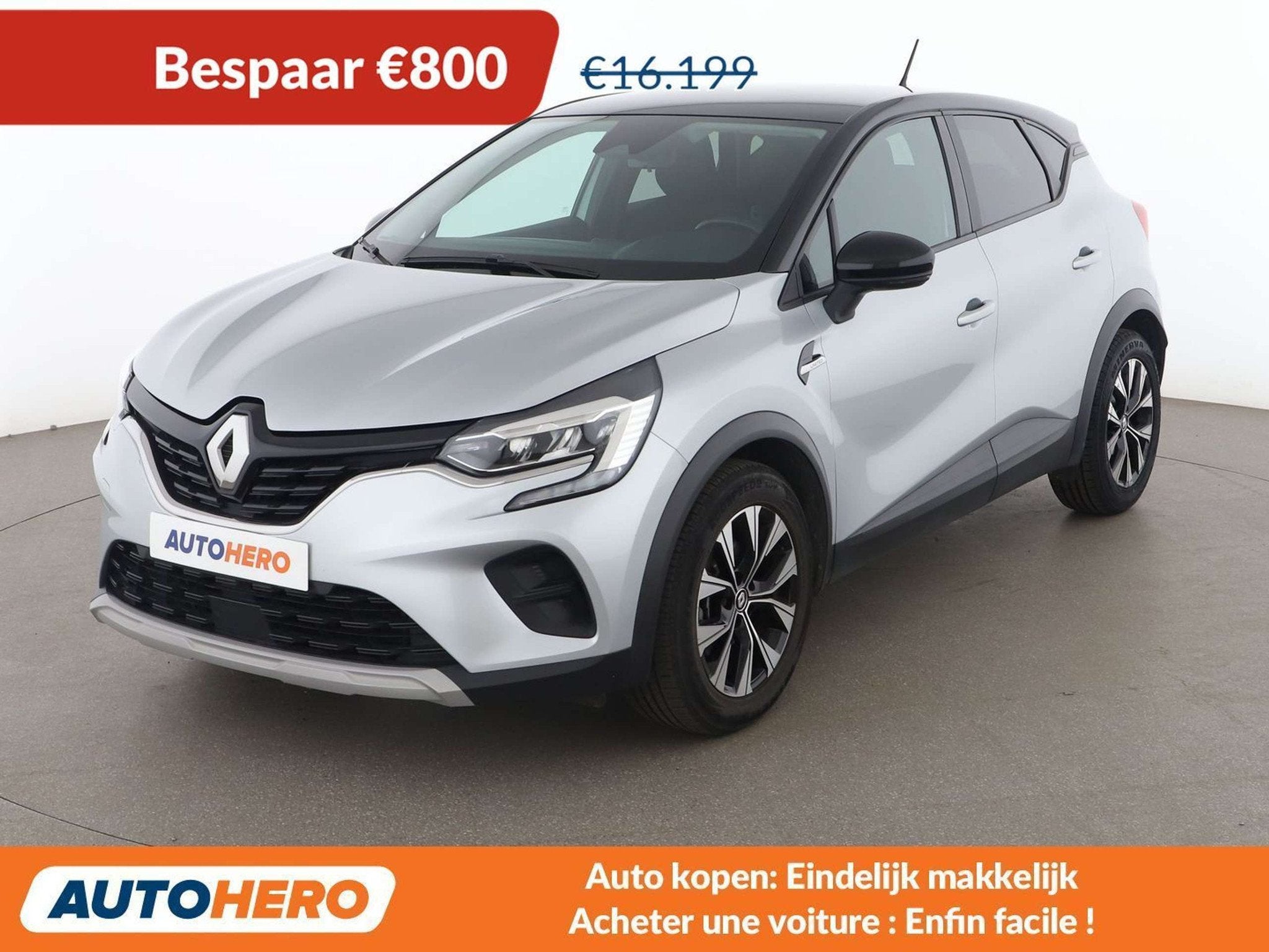 Renault Captur 1.6 Hybrid E-Tech Intens (bj 2022, automaat), Auto's, Stof, Gebruikt, Euro 6, 5 zetels