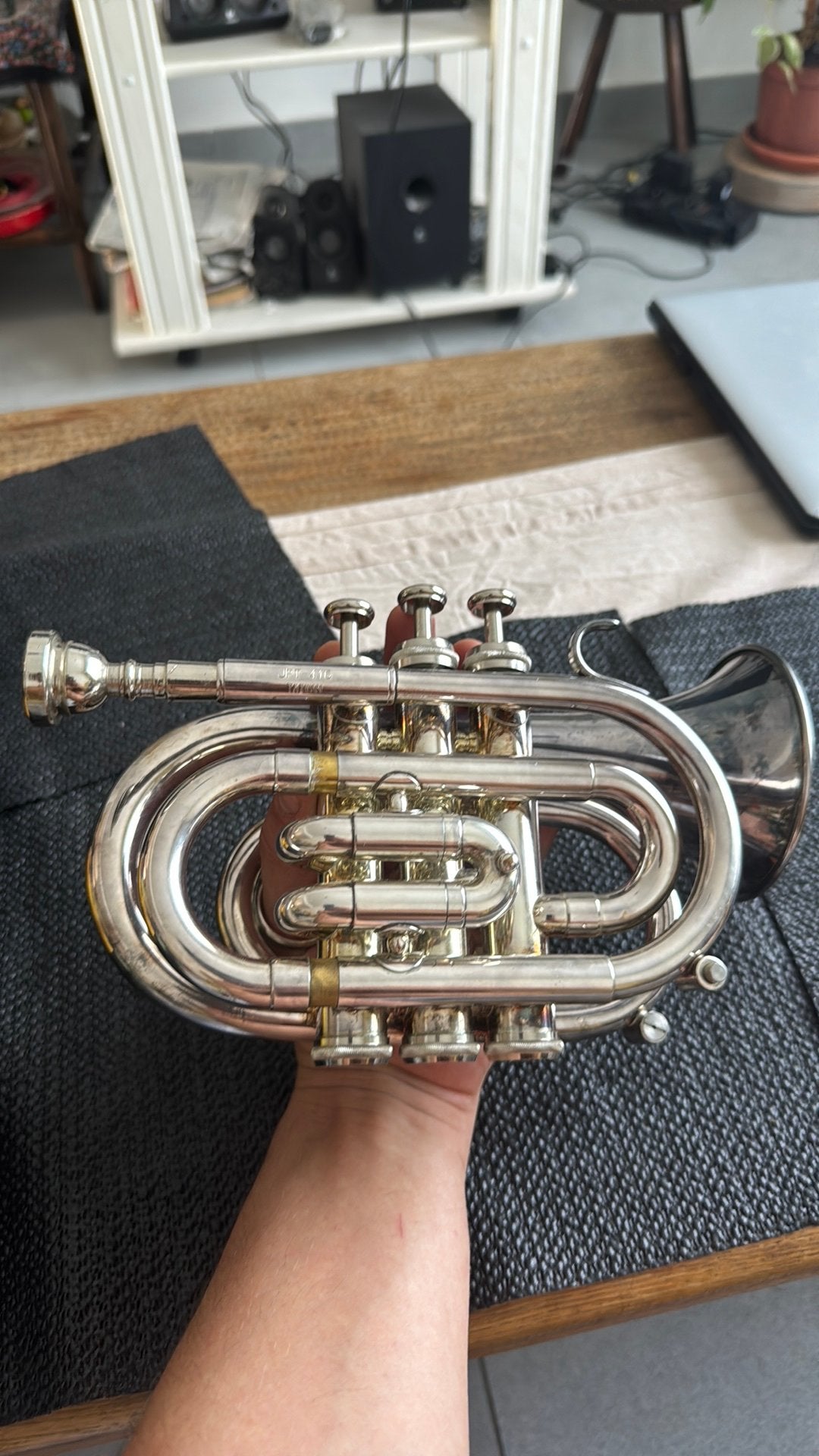 Trompette de poche Jupiter JPT-416 - plaquée argent (Taïwan), Ophalen of Verzenden, Zo goed als nieuw
