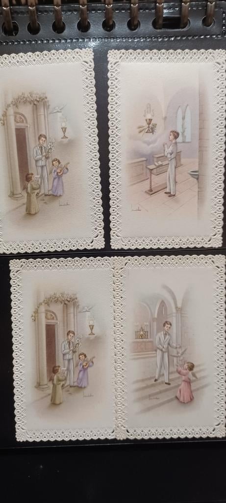 Communie prentjes met kant 64 stuks, Verzamelen, Geboortekaartjes en Visitekaartjes, Ophalen of Verzenden