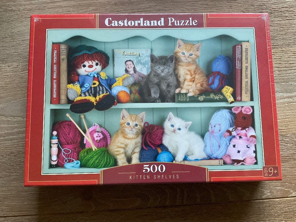 Legpuzzel castorland, kitten shelves, 500 stukjes, Ophalen of Verzenden, 500 t/m 1500 stukjes, Nieuw, Legpuzzel