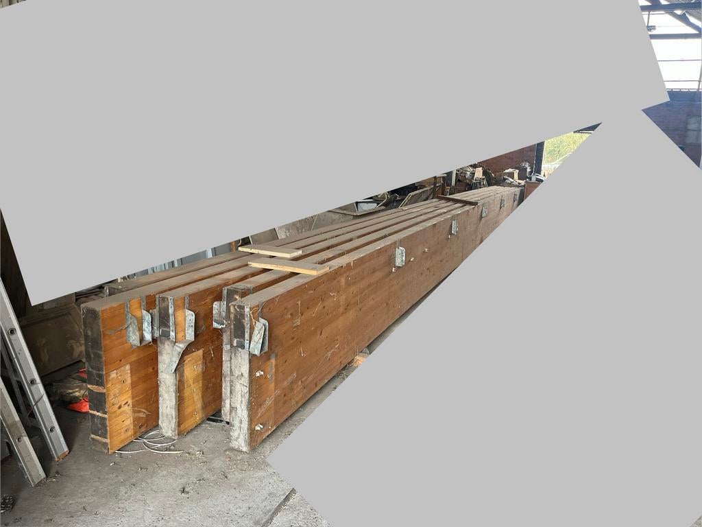 Houten spanten 15 meter, 50 mm ou plus, 300 cm ou plus, Enlèvement, Utilisé