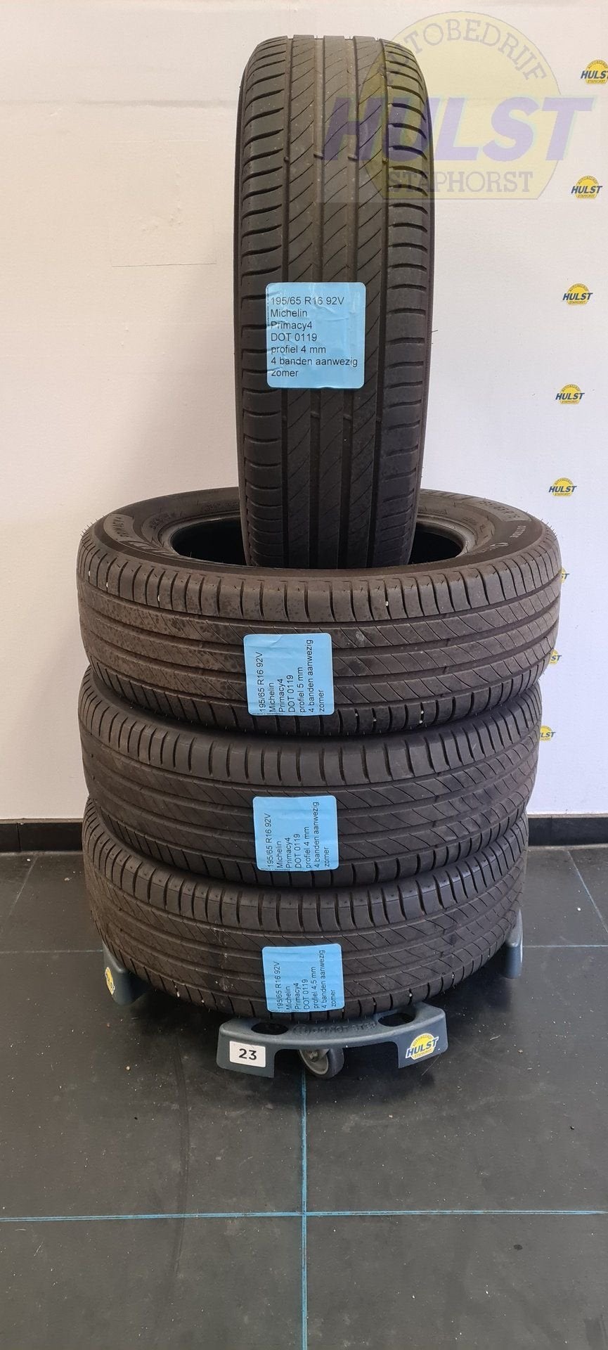 4 gebruikte Michelin zomerbanden 195/65 R16 92V, Auto-onderdelen, Banden en Velgen, Band(en), Zomerbanden, 16 inch, 195 mm, Personenwagen