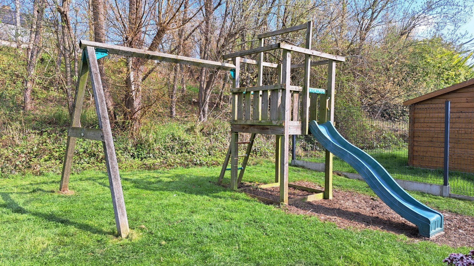Portique balançoire Jungle Gym bois, Balançoire
