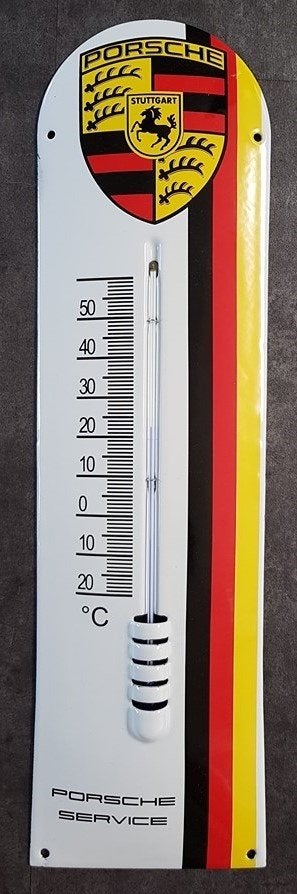 Porsche service emaillen thermometer garage showroom mancave, Collections, Marques & Objets publicitaires, Enlèvement ou Envoi