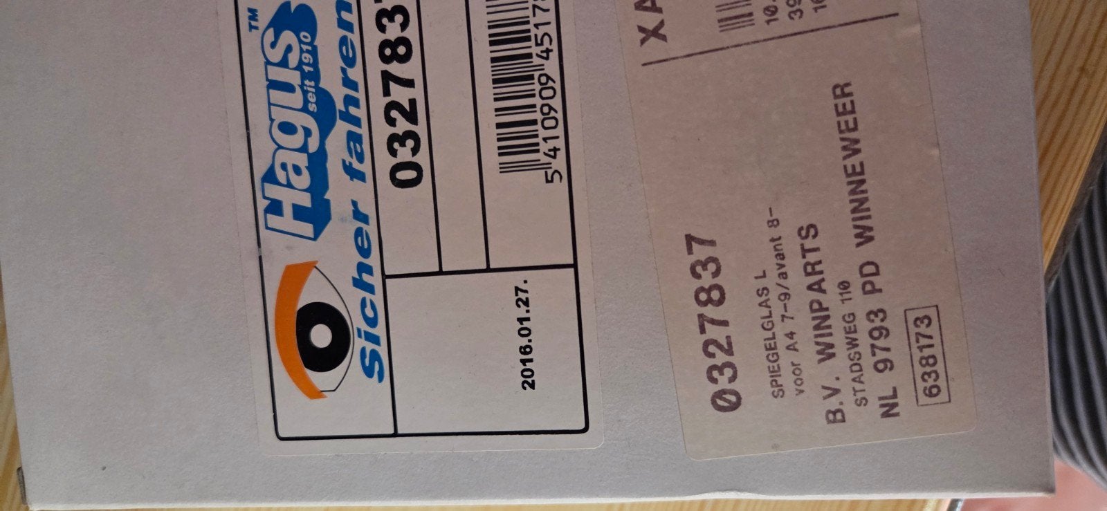 Linker spiegelglas Audi, Verzenden, Voor, Audi