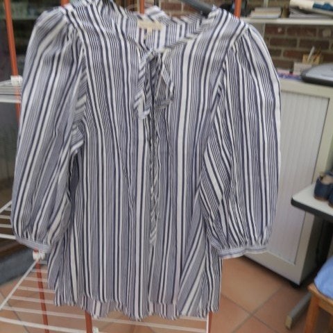 Blouse nieuw blauw strepen CamisettaSnob mt 44 (it 48), Blauw, Maat 42/44 (L), CamisettaSnob, Nieuw