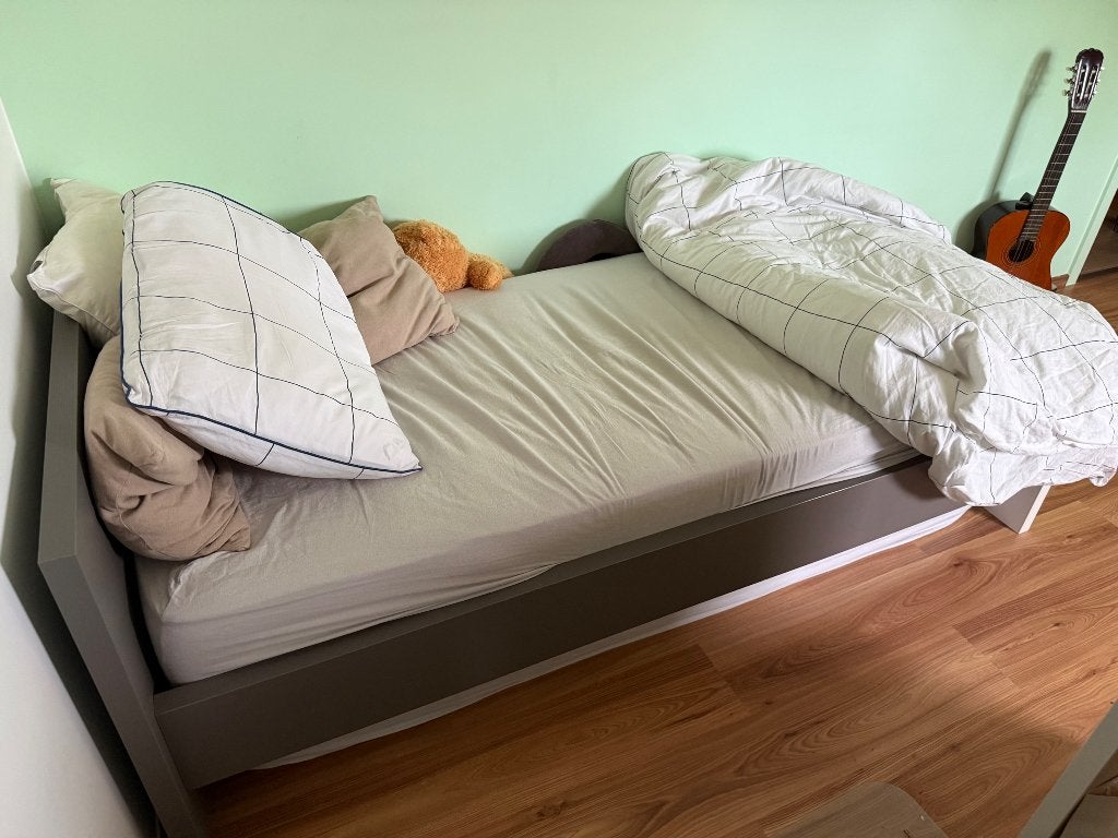 Eenpersoonsbed, Ophalen, Gebruikt, 90 cm, Eenpersoons
