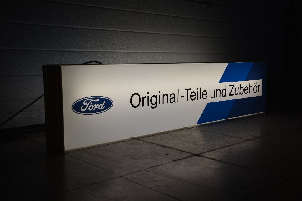 Ford originele dealer lichtreclame lichtbak zeldzaam, Verzamelen, Ophalen, Zo goed als nieuw, Lichtbak of (neon) lamp