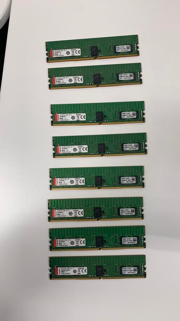 Kingston 64GB Kit (8x8GB) DDR4-2933 ECC – KSM29RS8/8MEI, Computers en Software, RAM geheugen, DDR4, 8 GB, Ophalen of Verzenden