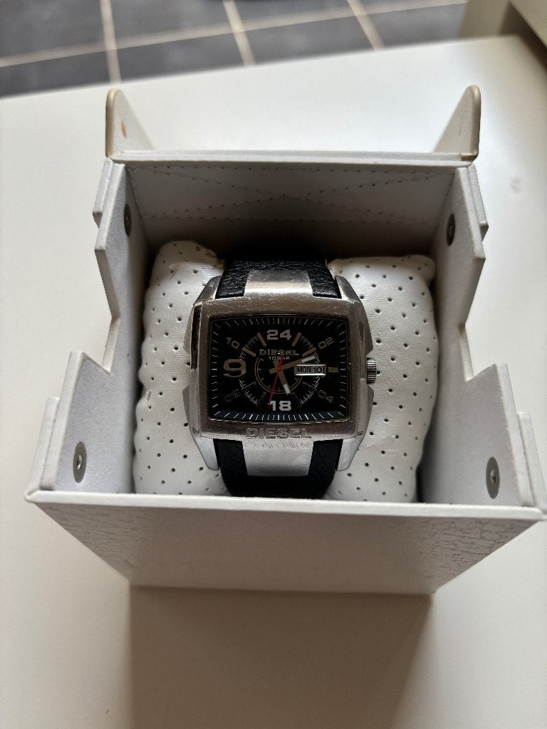 Diesel DZ1215 Horloge 49 mm (compleet met doos/factuur), Handtassen en Accessoires, Horloges | Heren, Staal, Polshorloge, Ophalen