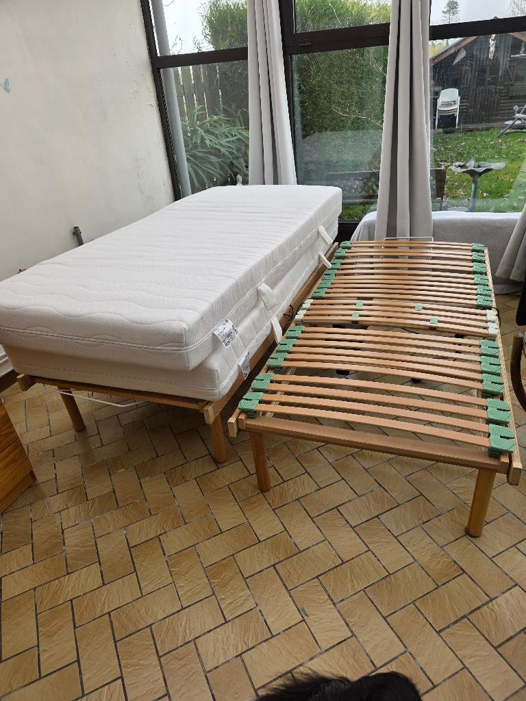 sommiers electrique, Maison & Meubles, 90 cm, Enlèvement, Utilisé, Sommier
