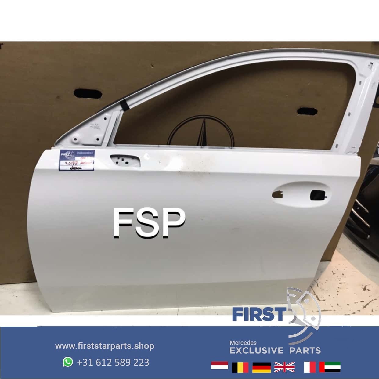 W177 DEUR WIT LINKS VOOR Mercedes A Klasse 2018-2022 KAAL, Utilisé, Porte, -, Enlèvement ou Envoi