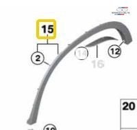 Wiel scherm rand lijst links achter BMW X1 serie F48 + LCi 5, -, Utilisé, -, Enlèvement ou Envoi