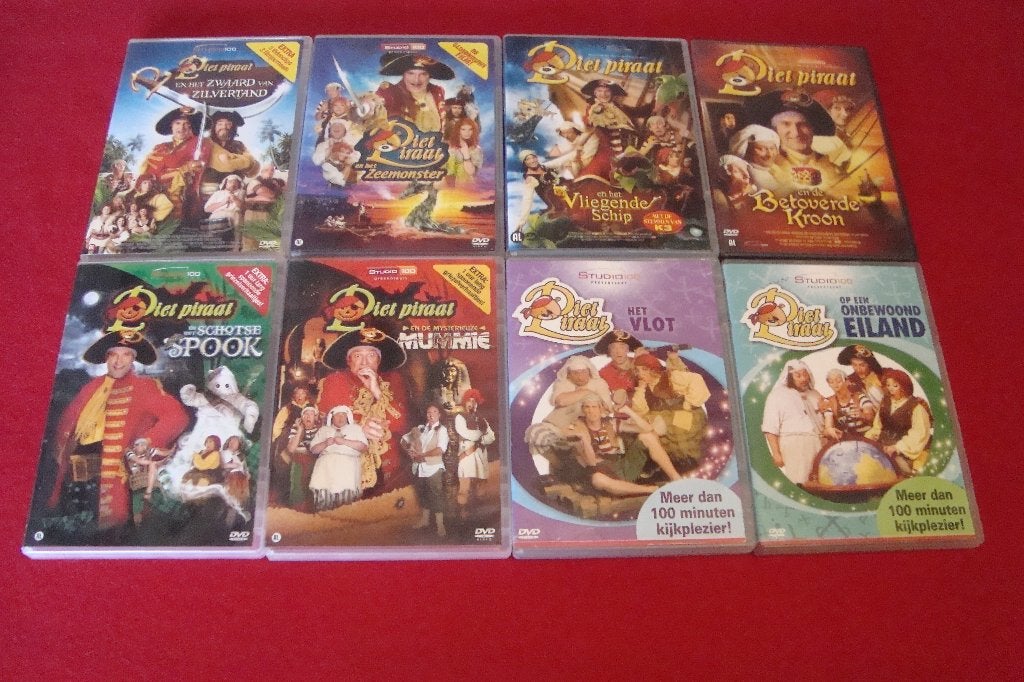 21 dvd's piet piraat, Ophalen of Verzenden, Overige typen
