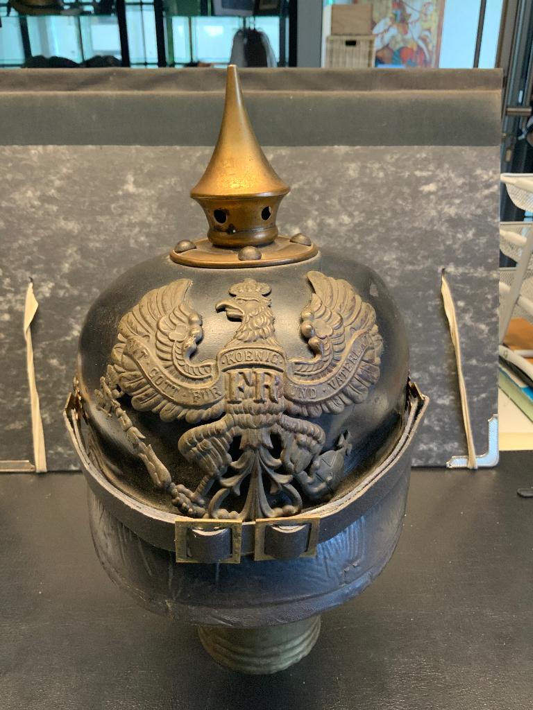 Pickelhaube WoI, Verzamelen, Militaria | Algemeen, Ophalen of Verzenden, Landmacht, Helm of Baret