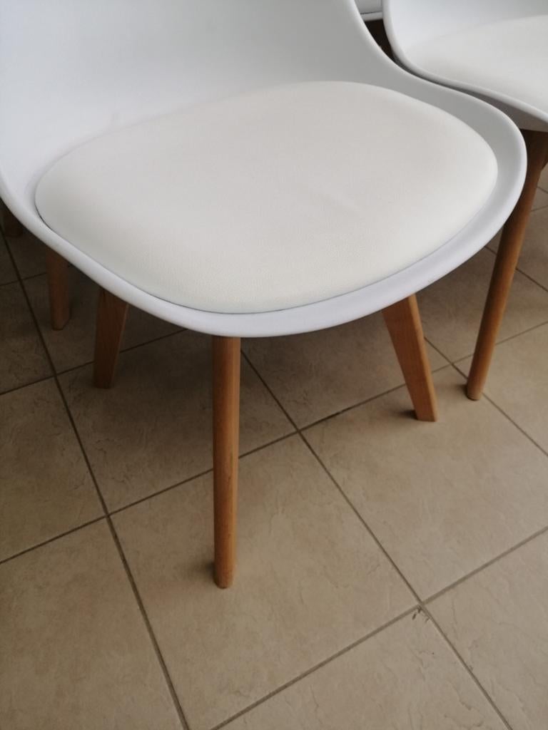 6 chaises blanc pour salle à manger, Huis en Inrichting, Stoelen, Ophalen