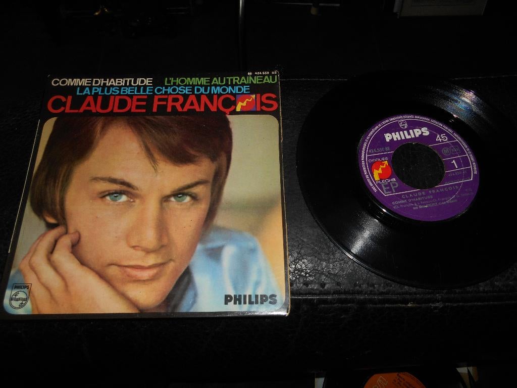 45T 4 pistes Claude François " comme d'habitude", Ophalen of Verzenden