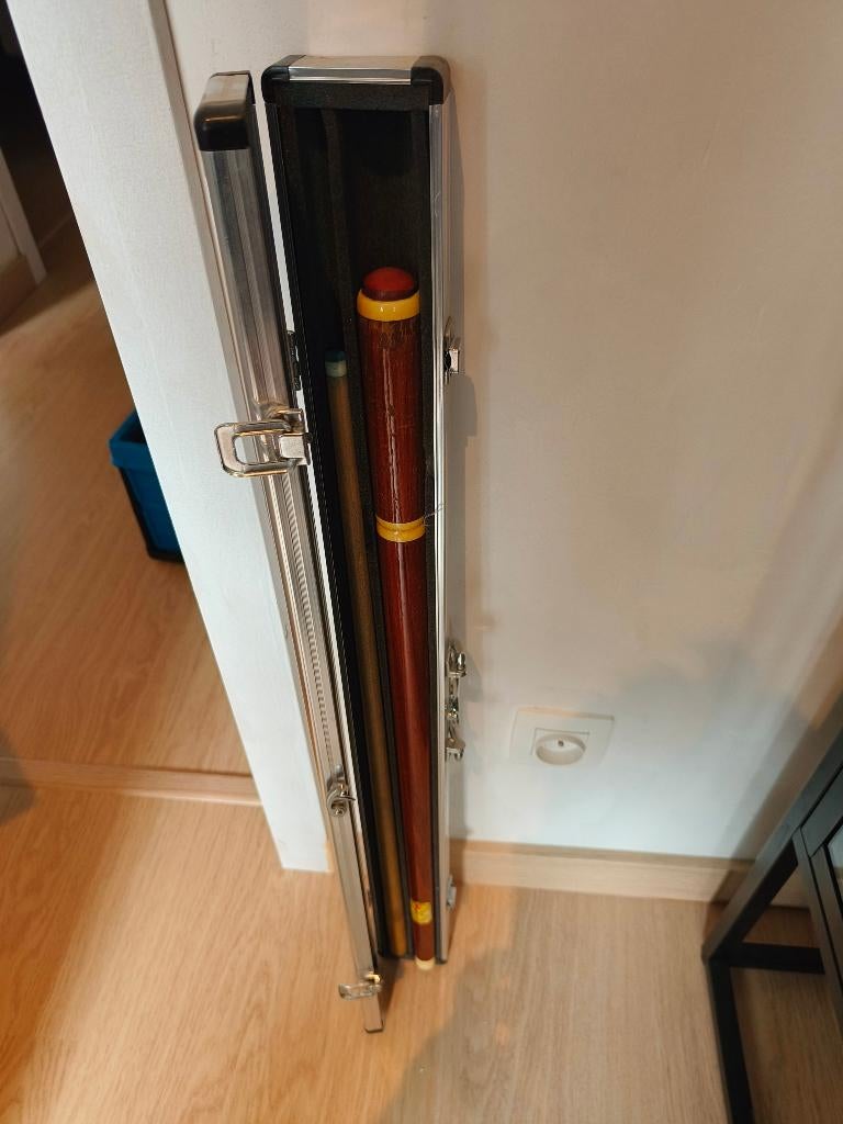 Jaren 50 biljart cue, Ophalen of Verzenden, Zo goed als nieuw, Keu of Ballen