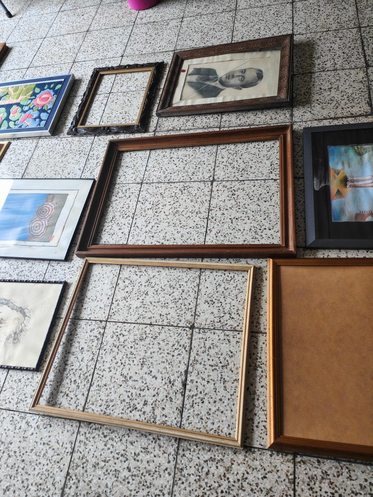 lot d'encastrements en bois, métal modernes et en chêne, Audio, Tv en Foto, Fotografie | Fotolijsten, Ophalen, Met glas, Beige