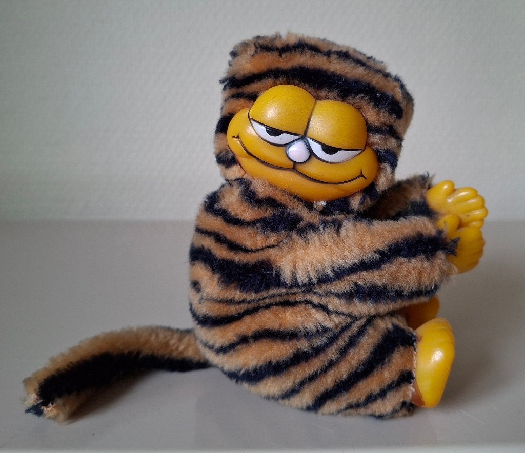 Vintage Garfield plush hugger, Dakin, USA ('80) (clip-on), Collections, Enlèvement ou Envoi, Garfield, Comme neuf
