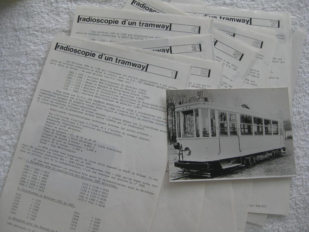 Les Tramways Bruxellois – 1980  - tirages originaux, Collections, Enlèvement ou Envoi, Tram