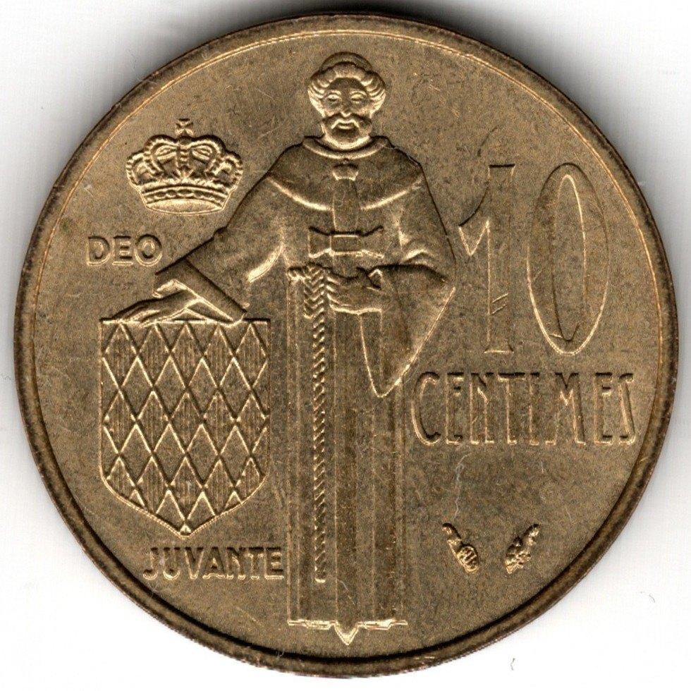 Monaco : 10 Centimes 1976 KM#142 Ref 16688, Ophalen of Verzenden, Overige landen, Losse munt