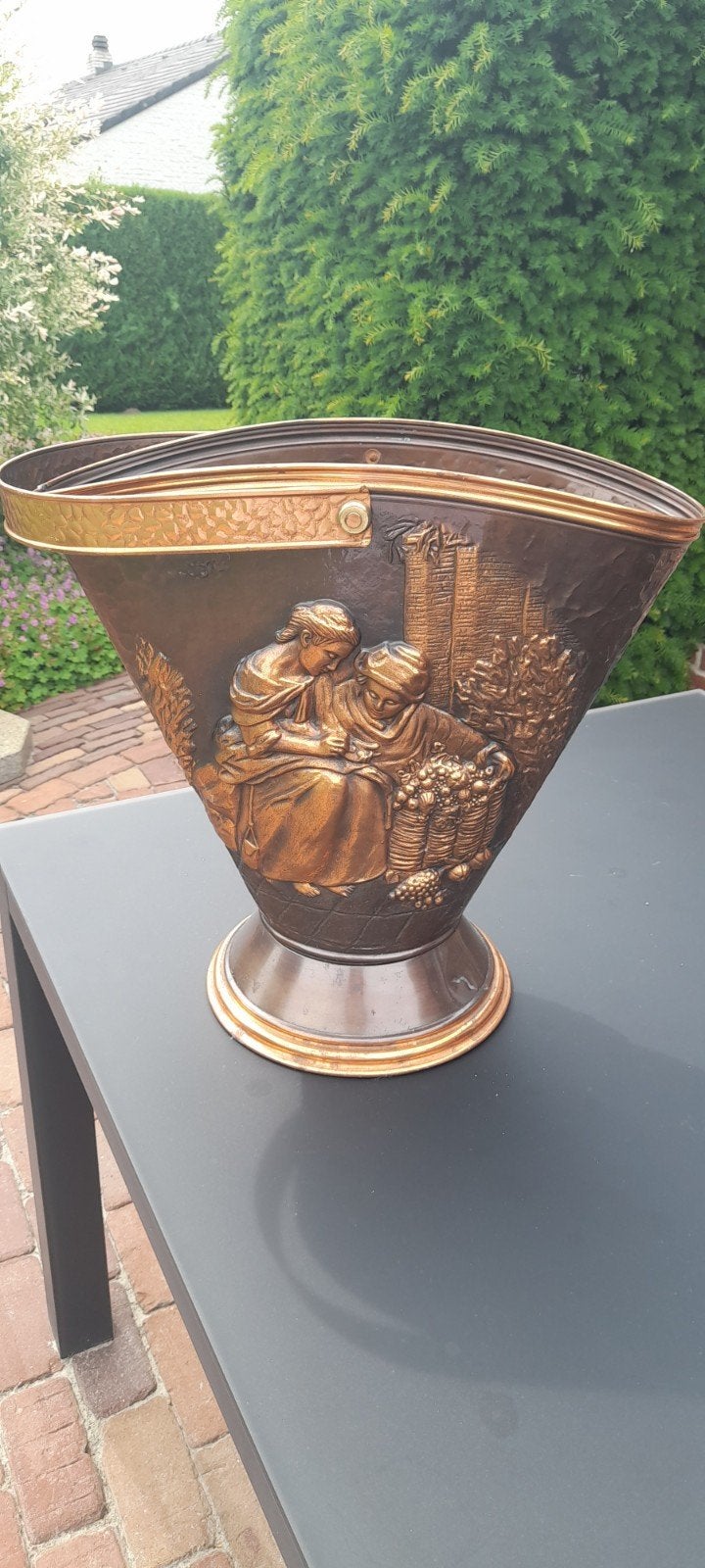 Koperen paraplubak, Antiek en Kunst, Ophalen