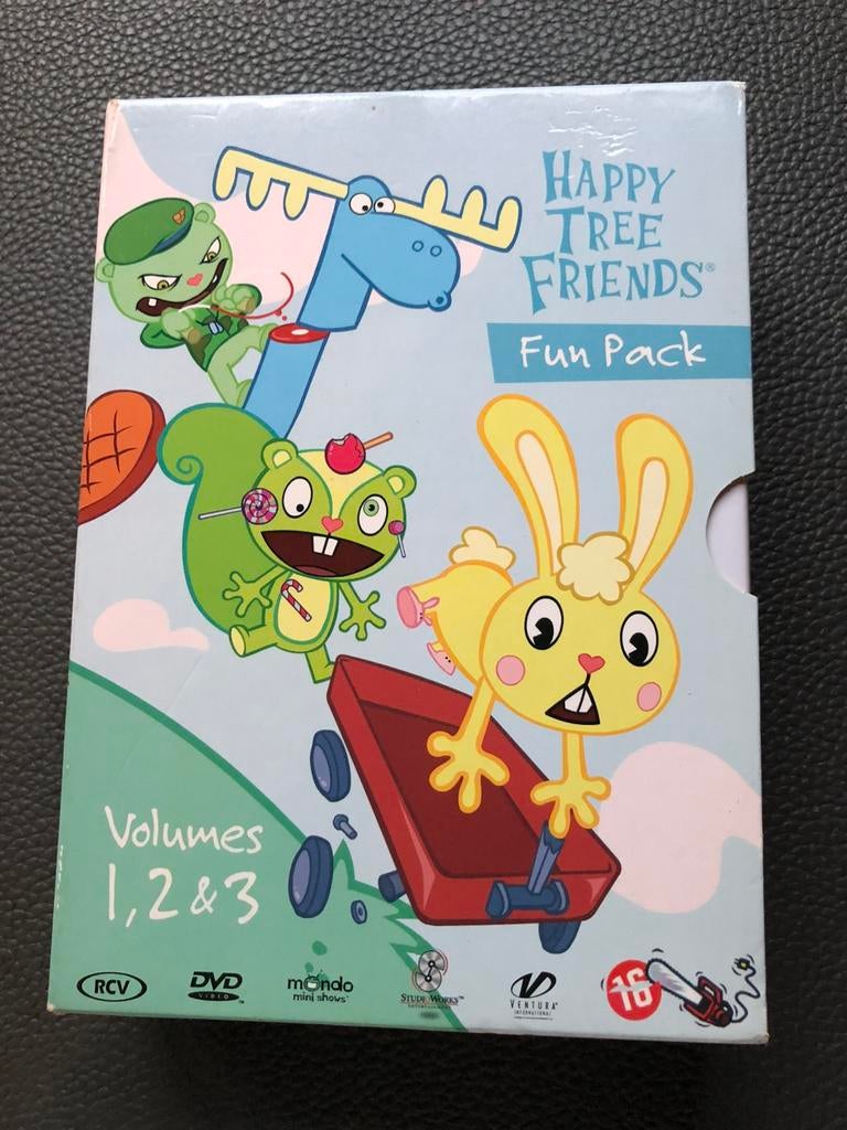 Pack amusant Happy Tree Friends, coffret, volumes 1, 2, 3, Enlèvement ou Envoi, Coffret, Comme neuf, Autres types