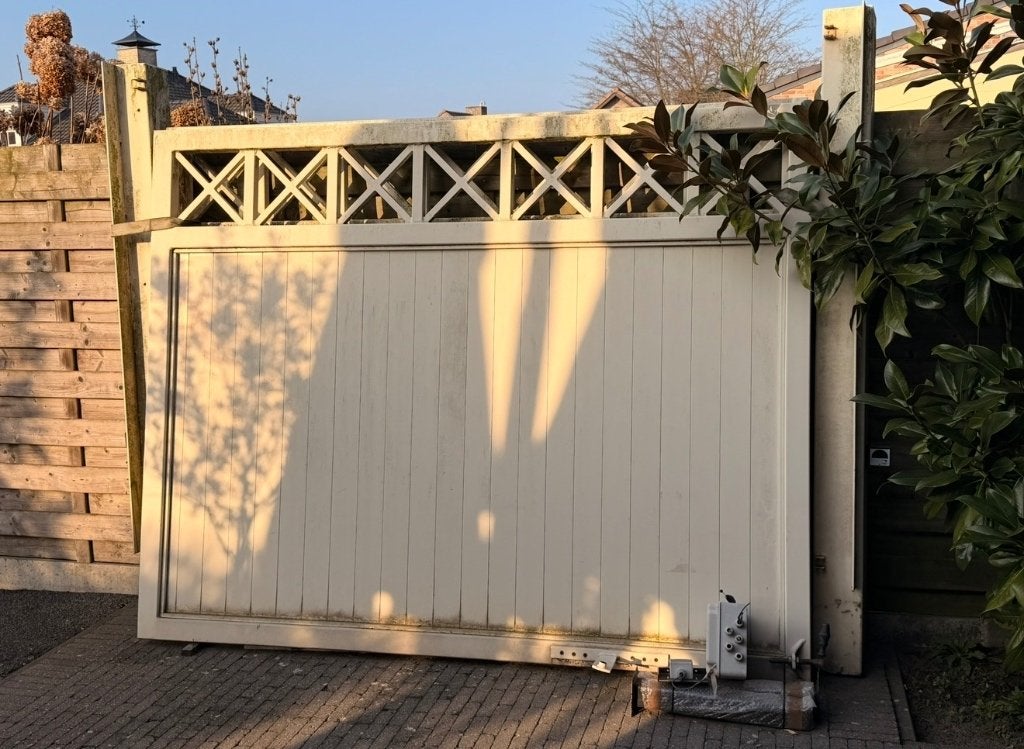 Elektronische Tuin Poort aluminium, 200 cm ou plus, Aluminium, Utilisé, Passerelle