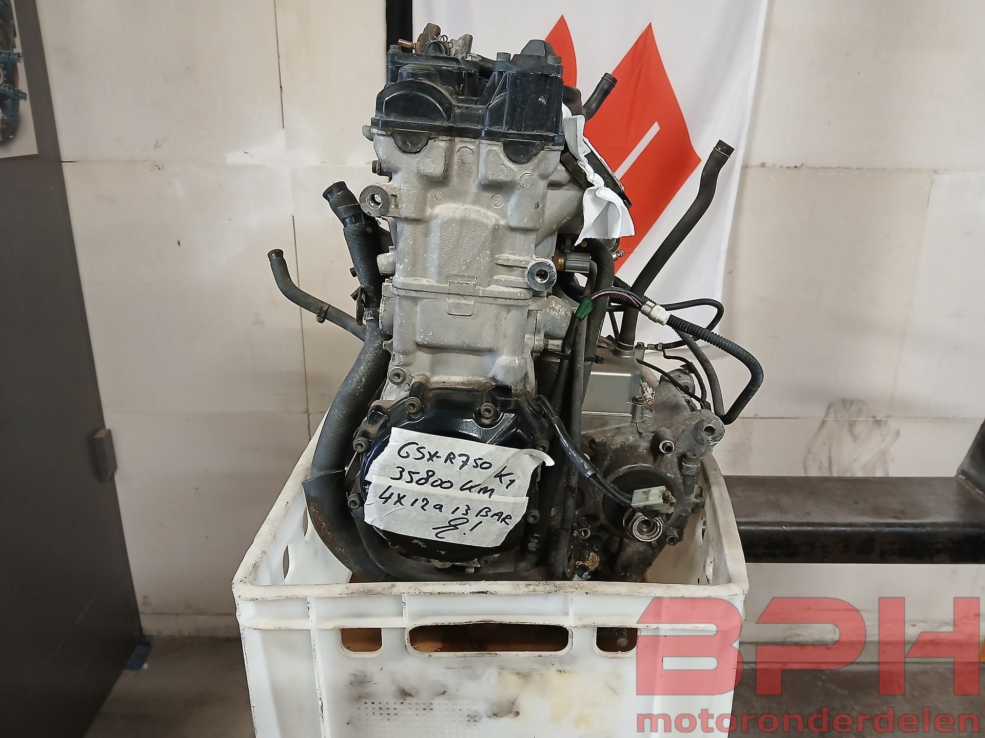 Motorblok Suzuki GSX-R 750 K1 K2 K3 2000 t/m 2003 engine GSX, Motoren, Onderdelen | Suzuki, Ophalen, Gebruikt, -, -