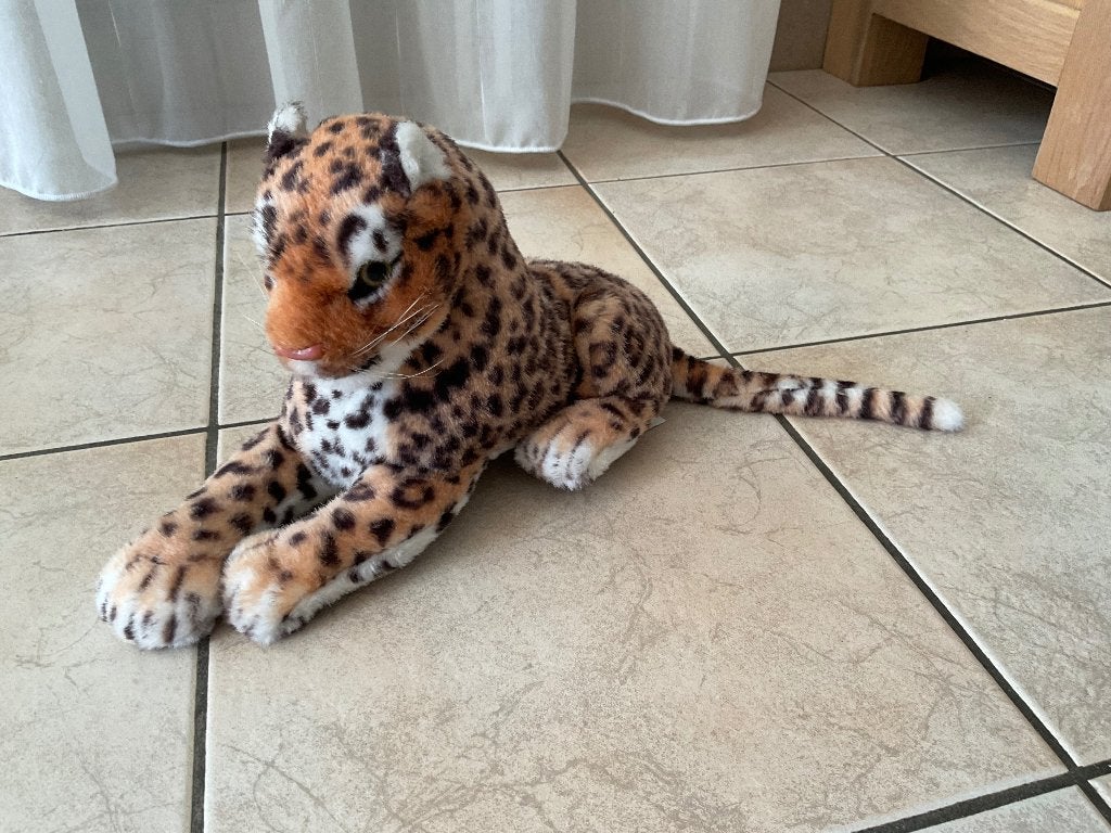 Pluche luipaard, Kinderen en Baby's, Speelgoed | Knuffels en Pluche, Ophalen of Verzenden, Zo goed als nieuw, Middelgroot (20 tot 80 cm)