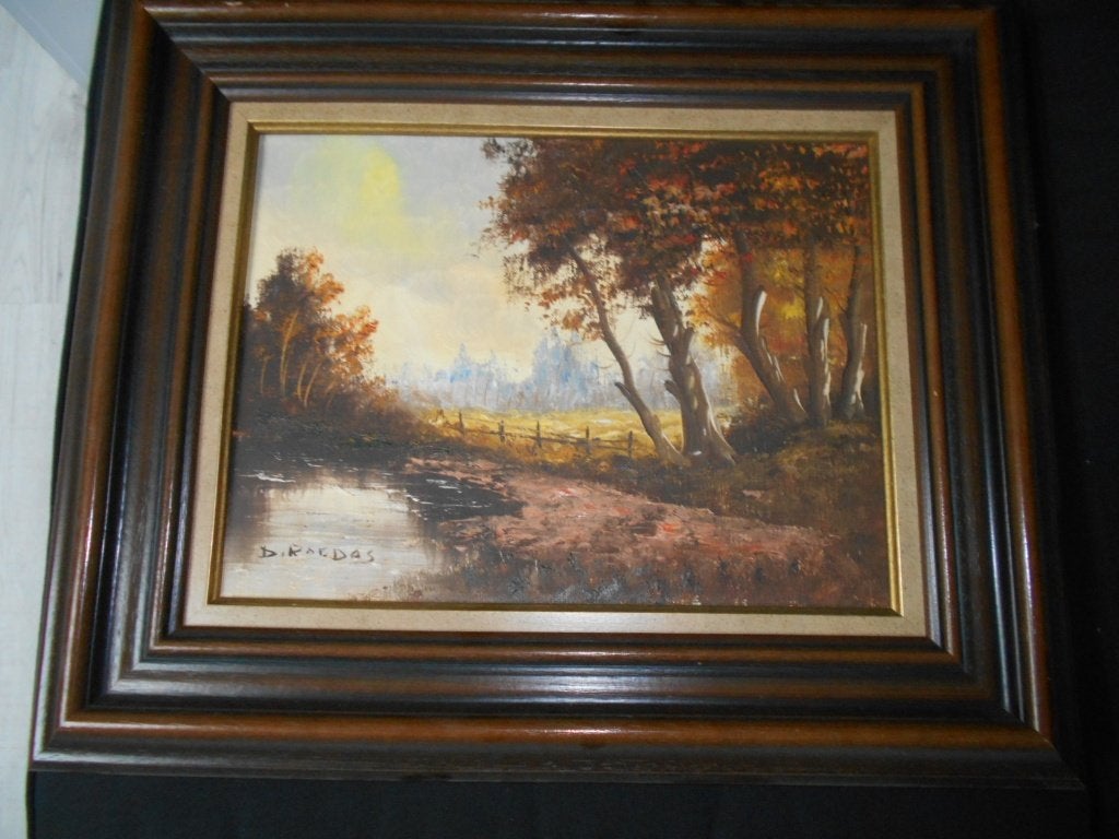 Schilderij 58 x 48cm olieverf op doek door Dirk Roedas, Doek, Realistisch, Ophalen of Verzenden, Gesigneerd