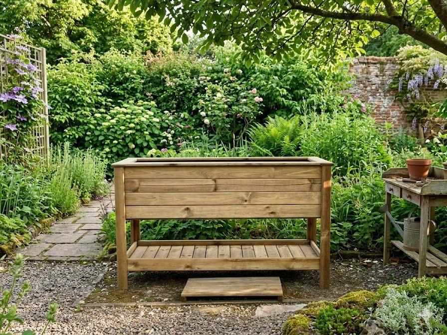 Jardinière surélevée en bois autoclave en kit (160x60cmx90h), Neuf, Enlèvement ou Envoi, 100 cm ou plus, Rectangulaire
