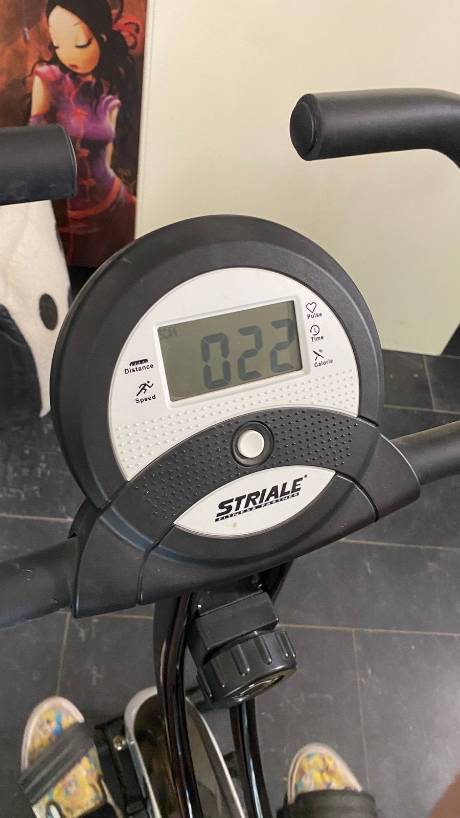 Vélo d’appartement magnétique pliant avec dossier, Sports & Fitness, Enlèvement, Utilisé