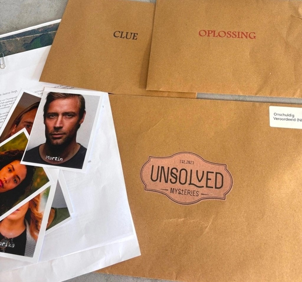 Unsolved Mysteries Onschuldig Veroordeeld moordspel, 1 ou 2 joueurs, Enlèvement ou Envoi, Comme neuf, Moordmysterie