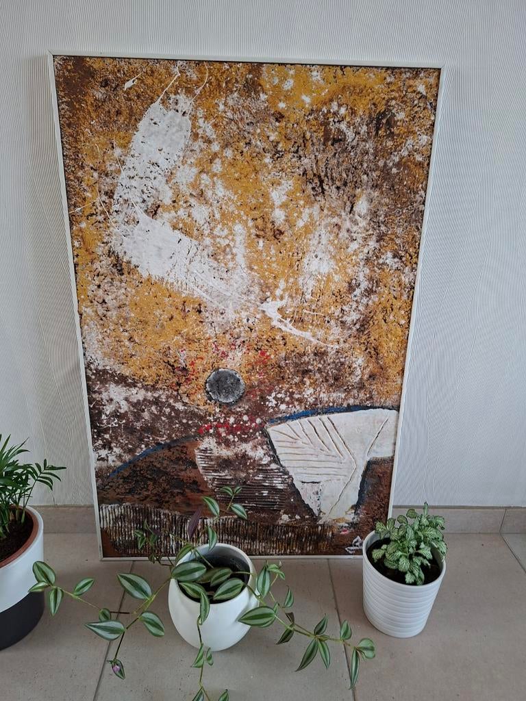 93×60 mixed media schilderij van Francis Gerin, Ophalen