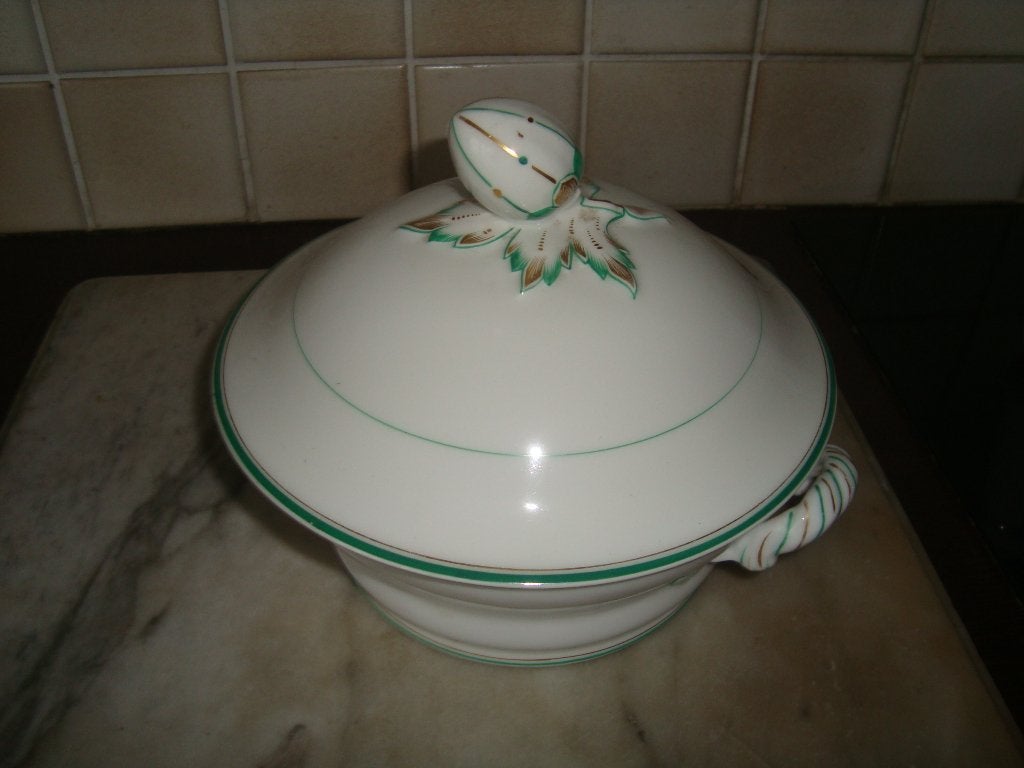 Porseleinen Louis-Philippe terrine. 19de eeuw., Antiek en Kunst, Ophalen