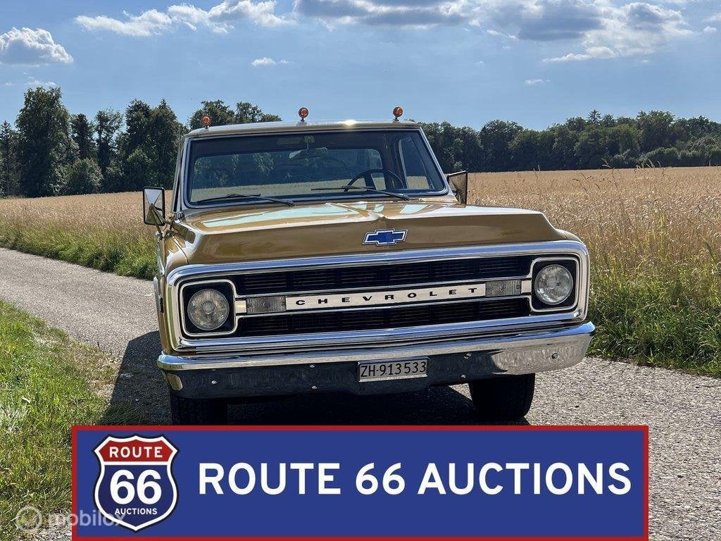 Chevrolet C10 | 1970 | Route 66 Auctions, Chevrolet, Zwart, Bedrijf, Handgeschakeld