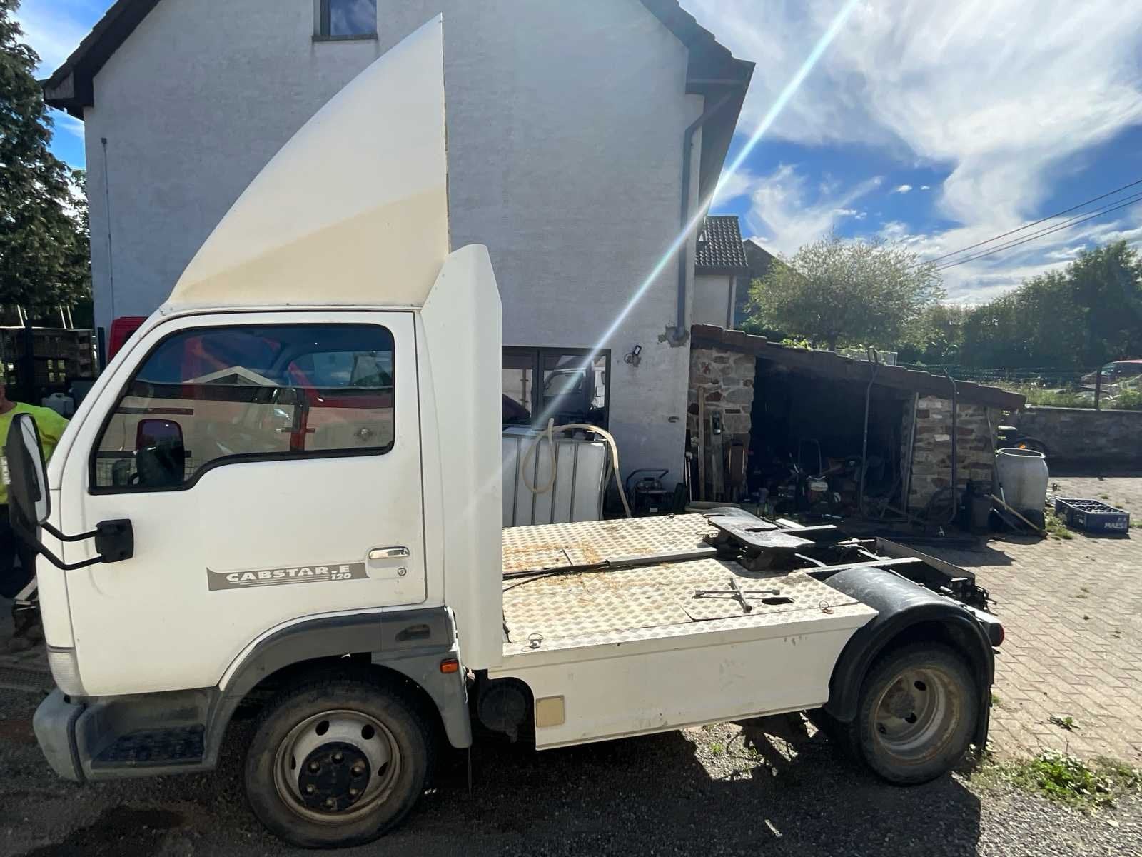 2005 Nissan Cabstar.E 120 vrachtwagen + aanhangwagen Verdonk, Overige merken, Overige brandstoffen, Bedrijf, Te koop