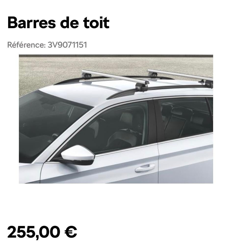 Barre de toit Skoda Superb, Enlèvement, Comme neuf
