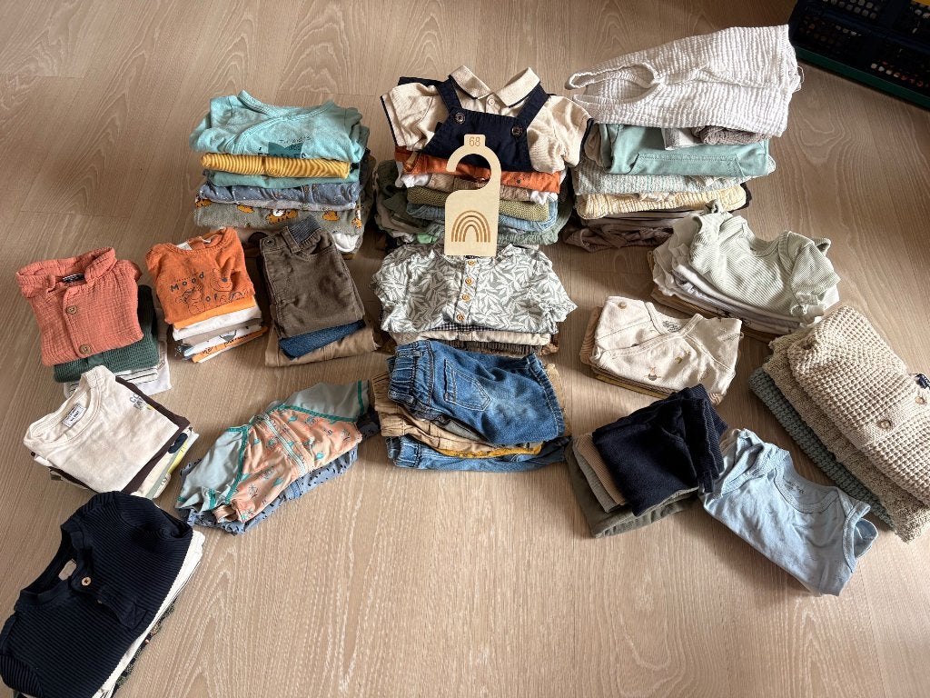 Lot de vêtements 68cm, Garçon, Ensemble, Utilisé, TAO, Kiabi, Zeeman, H&M,