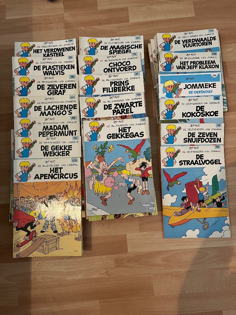 Strips, Meerdere stripboeken, Ophalen