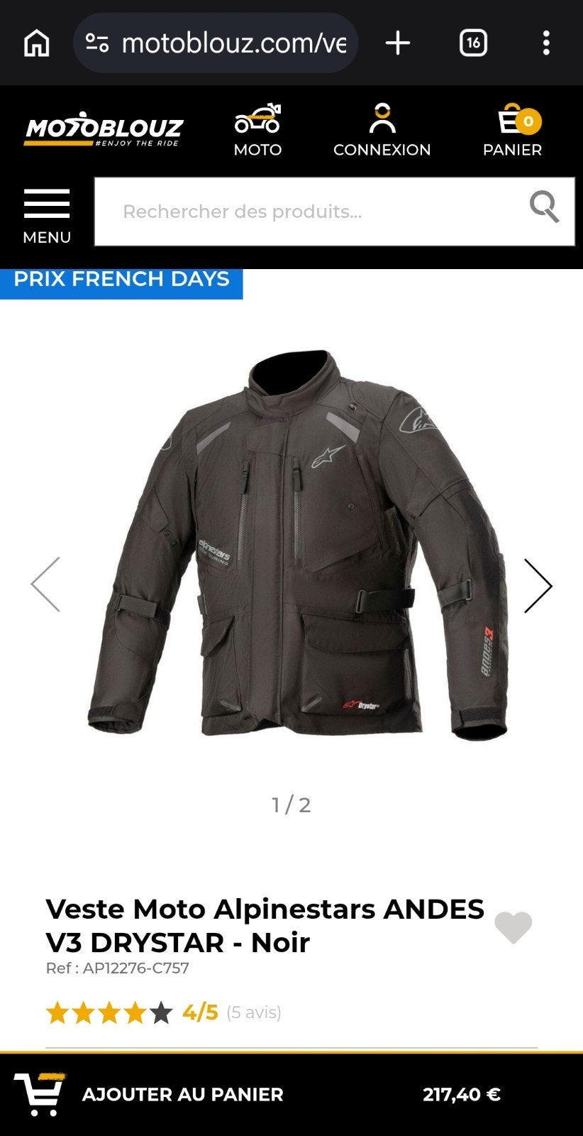 Veste 3 en 1 Alpinestars Taille XXL, Motoren, Ophalen, Heren, Alpinestars