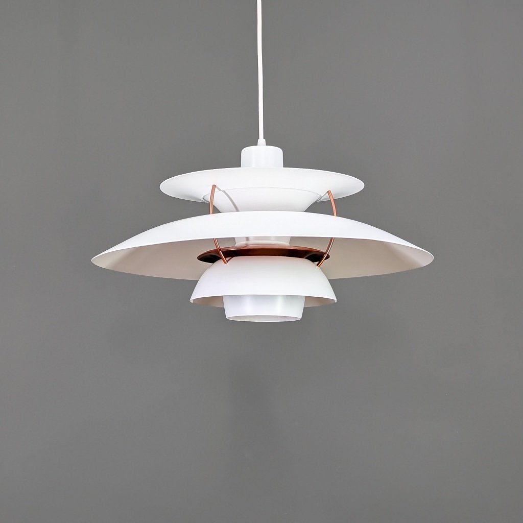 Lampe suspendue vintage Louis Poulsen PH 5 - Ø50 cm, Maison & Meubles, Lampes | Suspensions, Enlèvement ou Envoi, Mid century modern