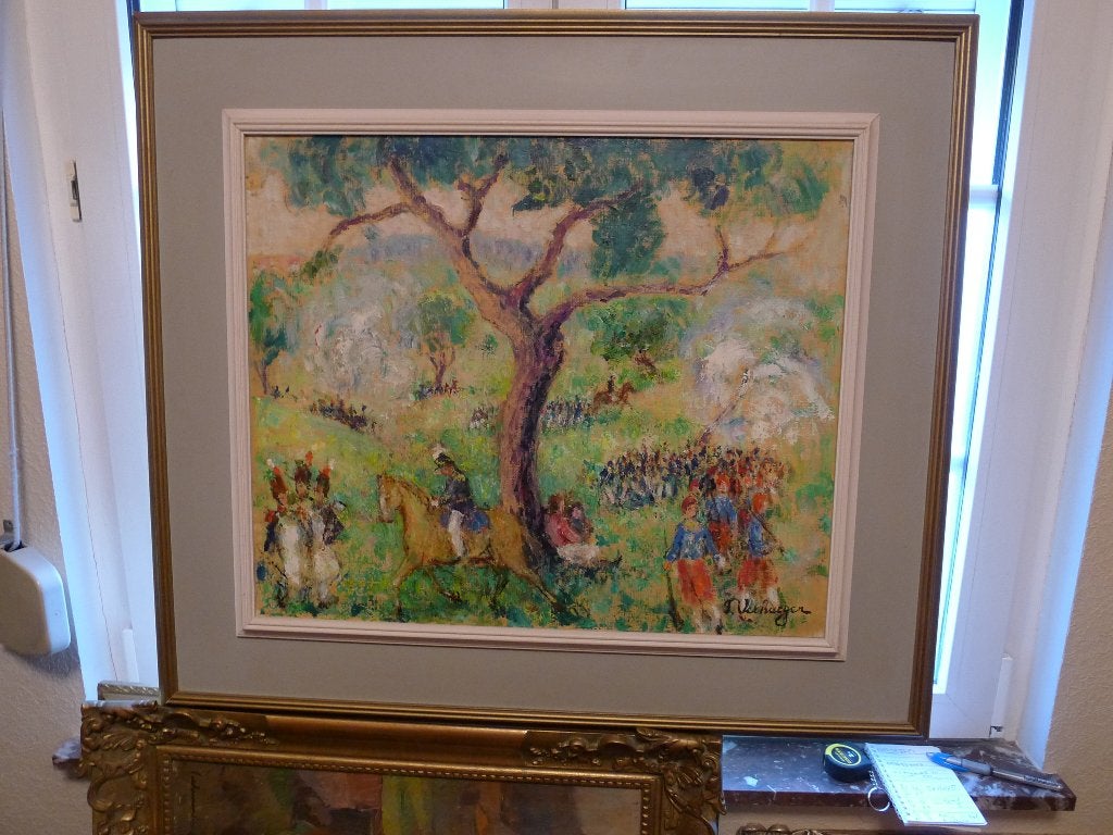 H.S.T Marche Sainte ROLENDE . F. VERHAGEN, Enlèvement, Signé, Toile