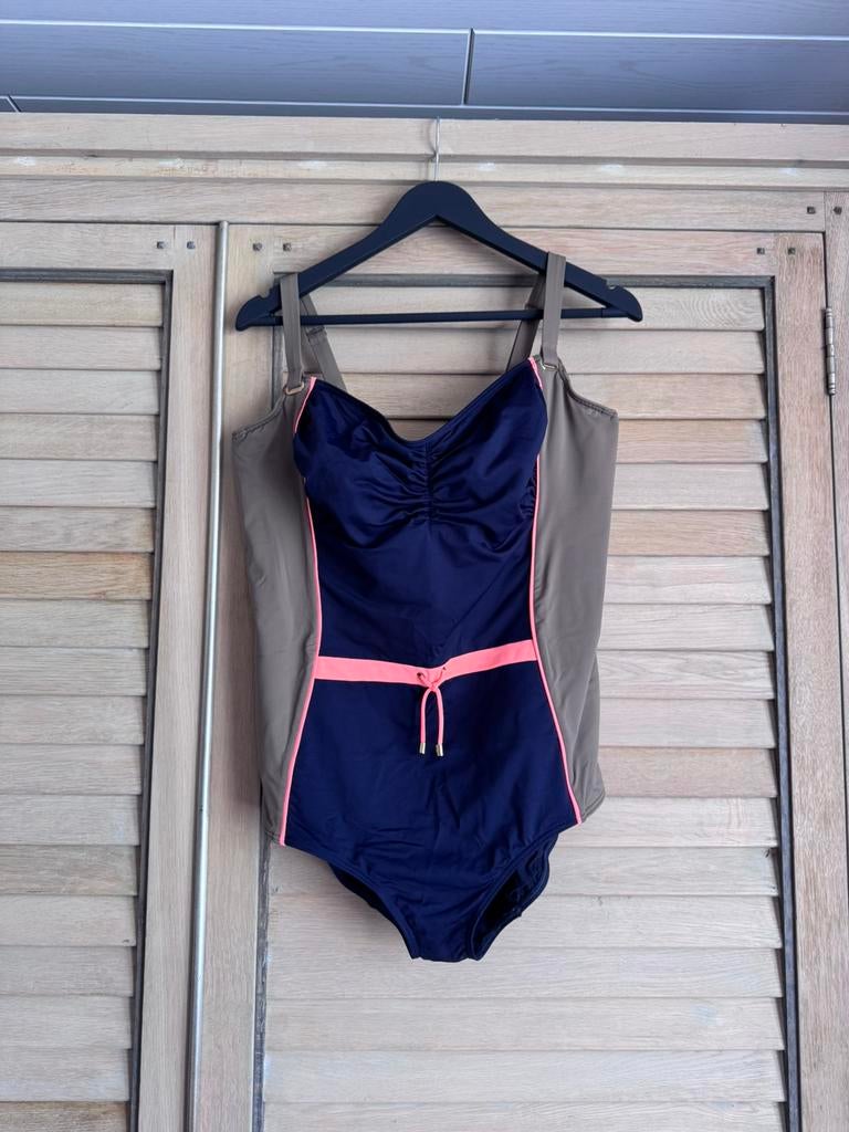 Ondersteunend badpak met beugels 100E PrimaDonna marineblauw, Enlèvement ou Envoi, Comme neuf, Maillot de bain