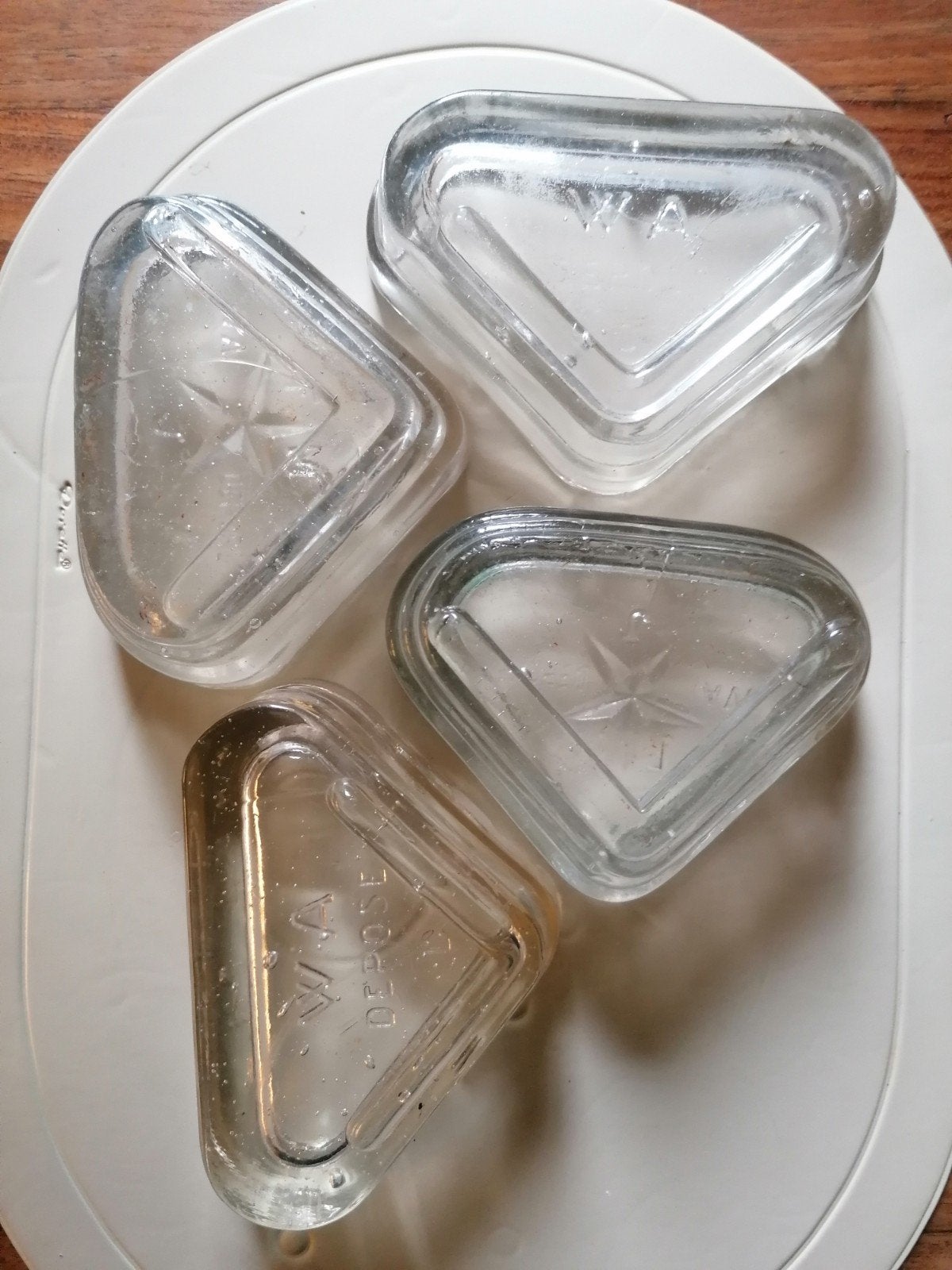 glazen kachelvoetjes, Ophalen, Gebruikt
