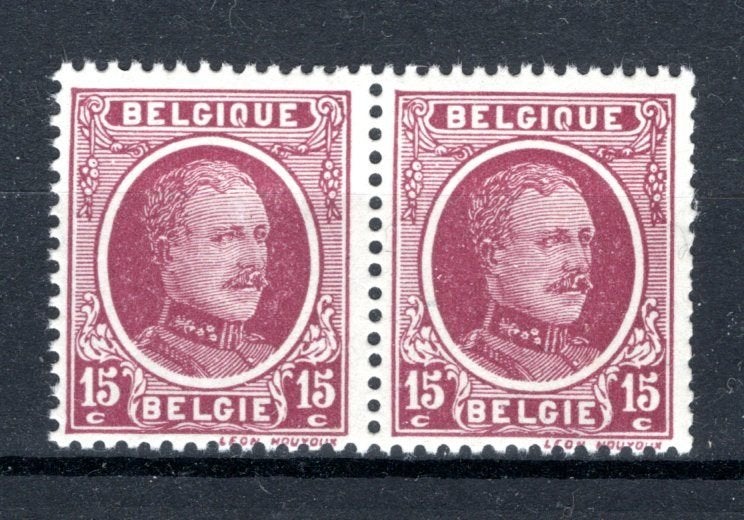195 MNH 1922 - Z.M. Koning Albert 1 (2 stuks), Verzenden, Postfris, Postfris