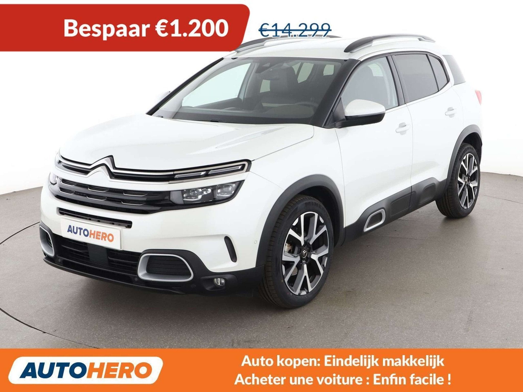 Citroën C5 Aircross 1.5 Blue-HDi Business Plus (bj 2019), Auto's, Voorwielaandrijving, 360° camera, Gebruikt, Wit